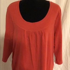 Burnt orange 3/4 sleeve shirt